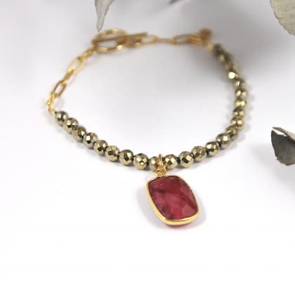 bracelet femme Louisette Rubis vue générale