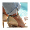 Bracelet de cheville Anna chips turquoise