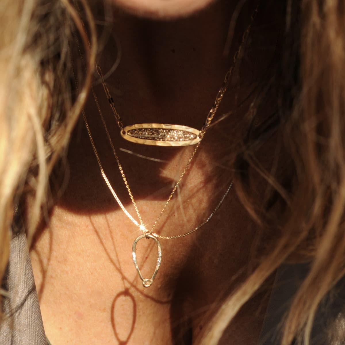 Collier Sunshine goutte d'or