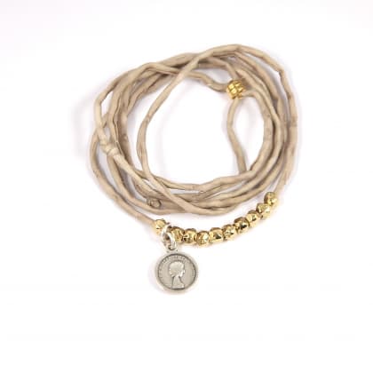 bracelet femme Lou beige vue générale