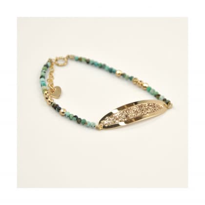 Bracelet turquoise et diamant Sunshine