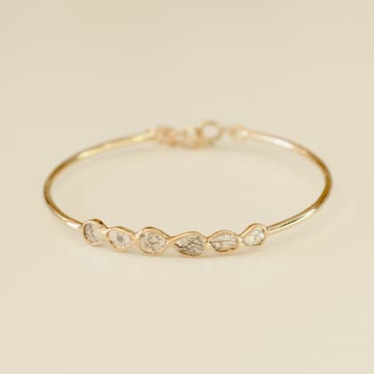Jonc Ekla diamant Polki