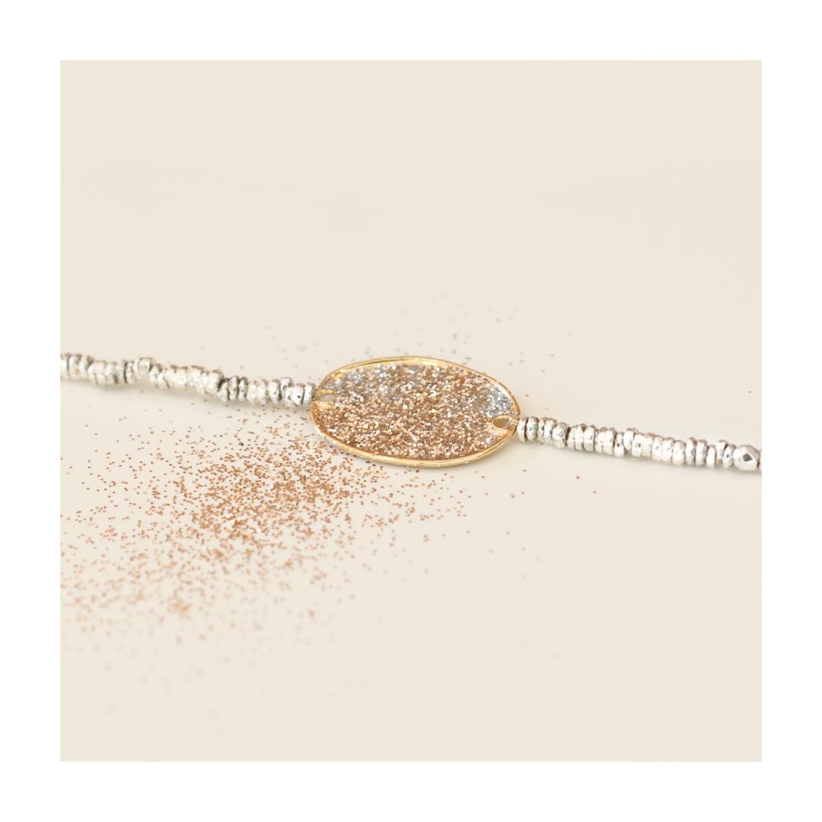 Bracelet argent Céleste galet