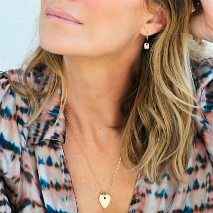 Boucles d'oreilles carré d'or