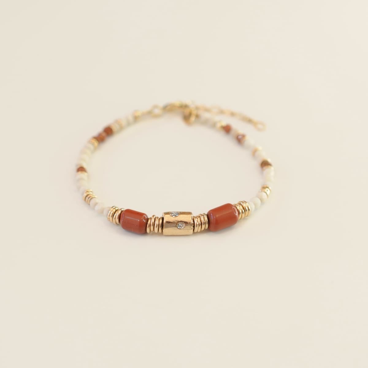 Bracelet Anna Jaspe Rouge