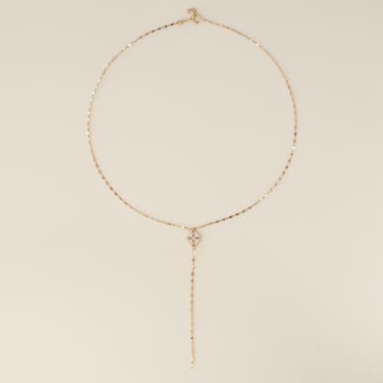 Collier Cravate Céleste email argent