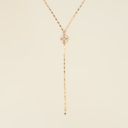 Collier Cravate Céleste email argent