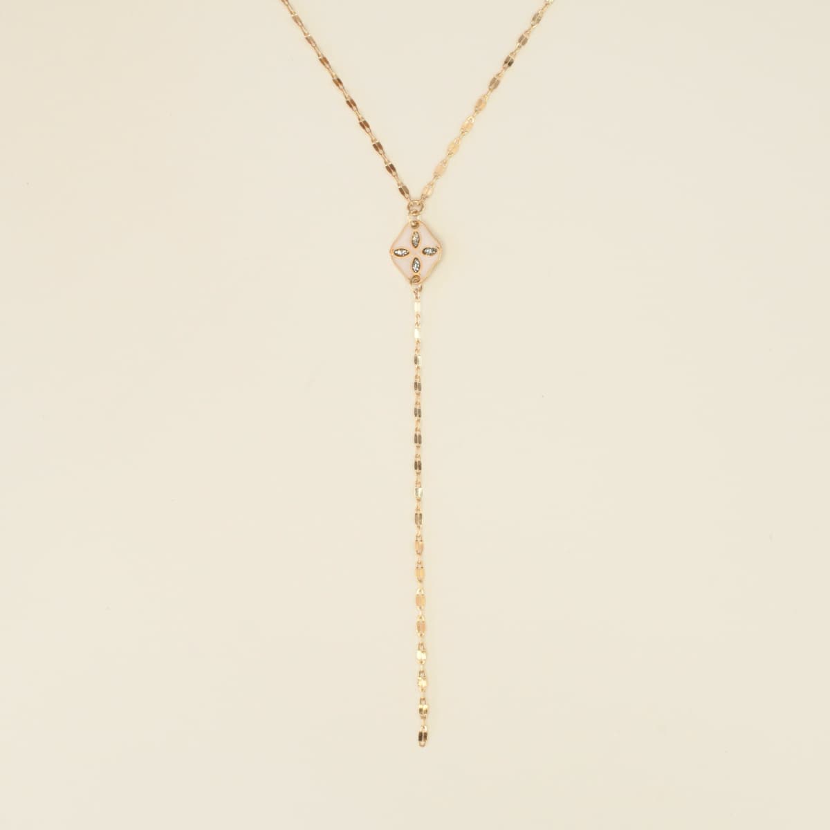 Collier Cravate Céleste email argent