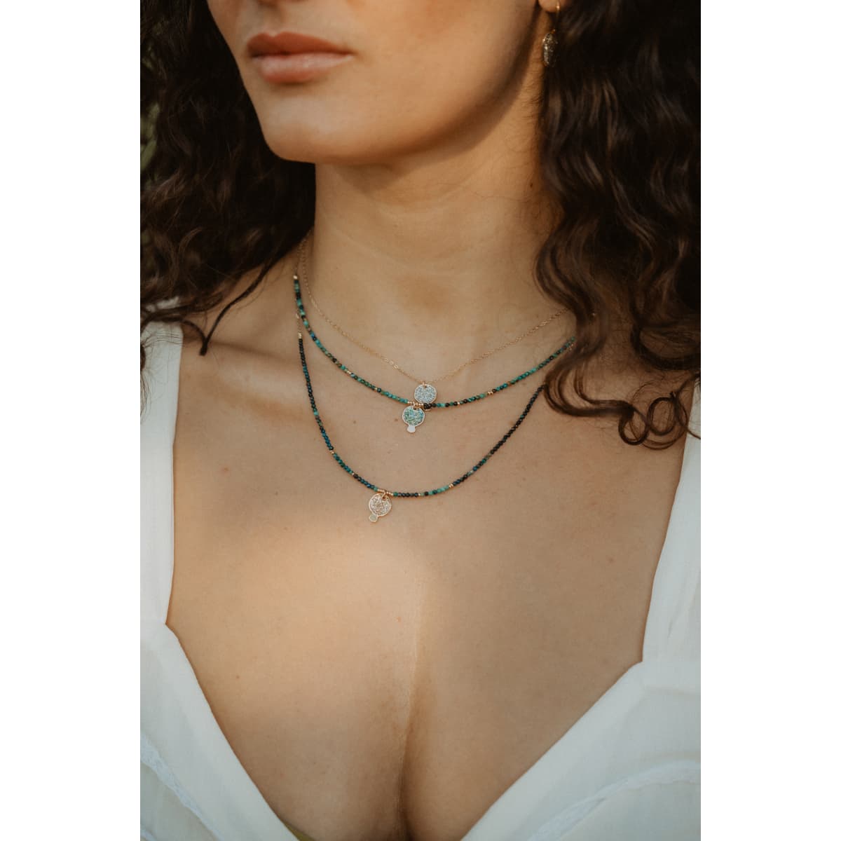 Collier Luna Azurite