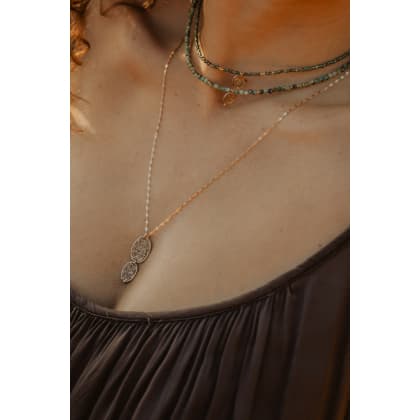 Collier Luna émeraude