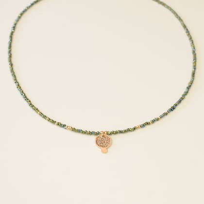 Collier Luna émeraude