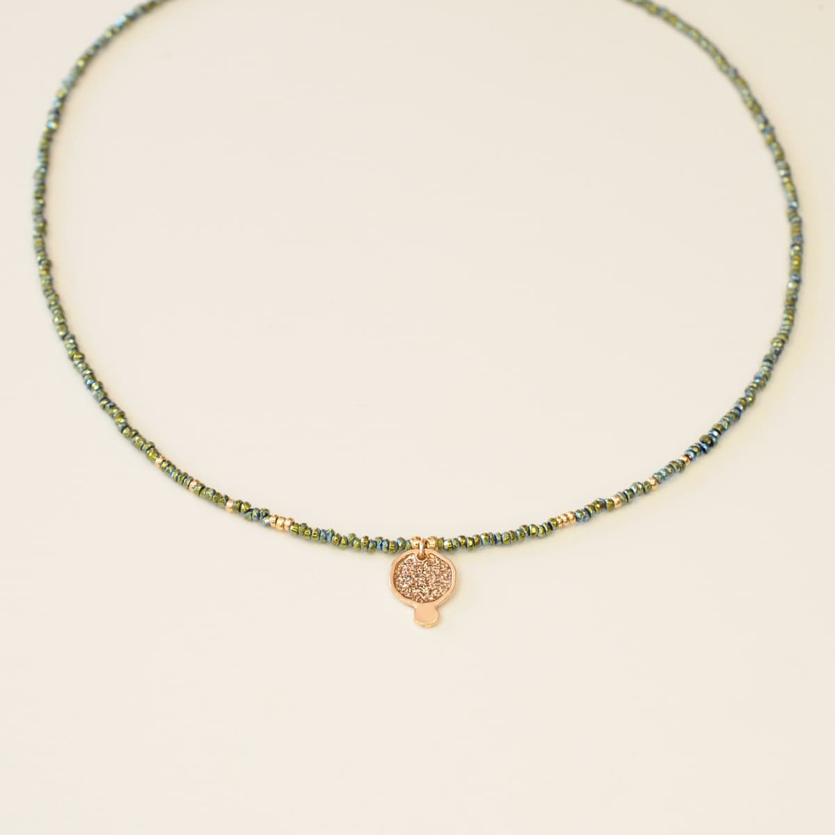 Collier Luna émeraude