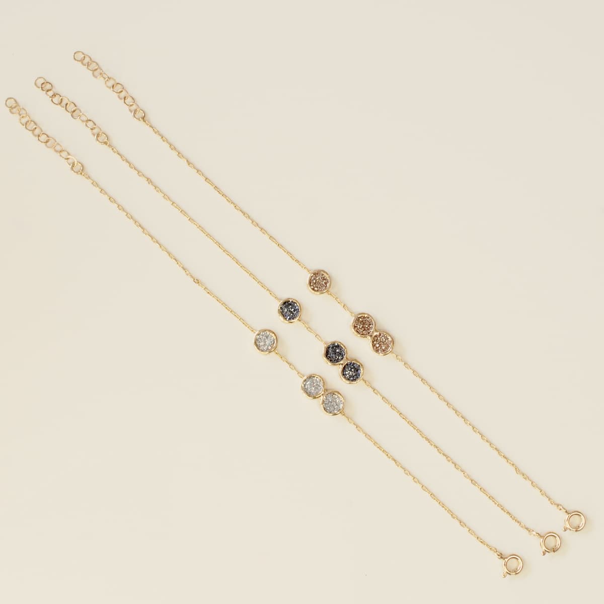 Bracelet chaine Vénus trio pastilles