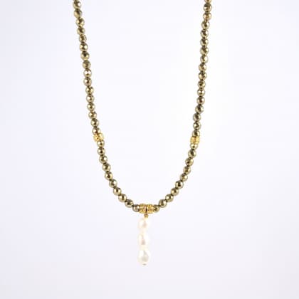 collier femme Louisette trio perles d'eau douce vue générale