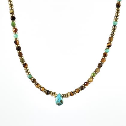 collier femme Anna turquoise vue générale