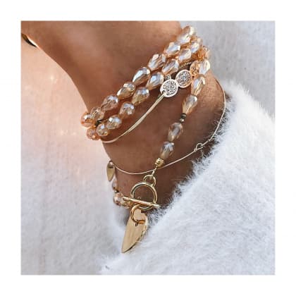 Bracelet Angèle Cristal 3 rangs