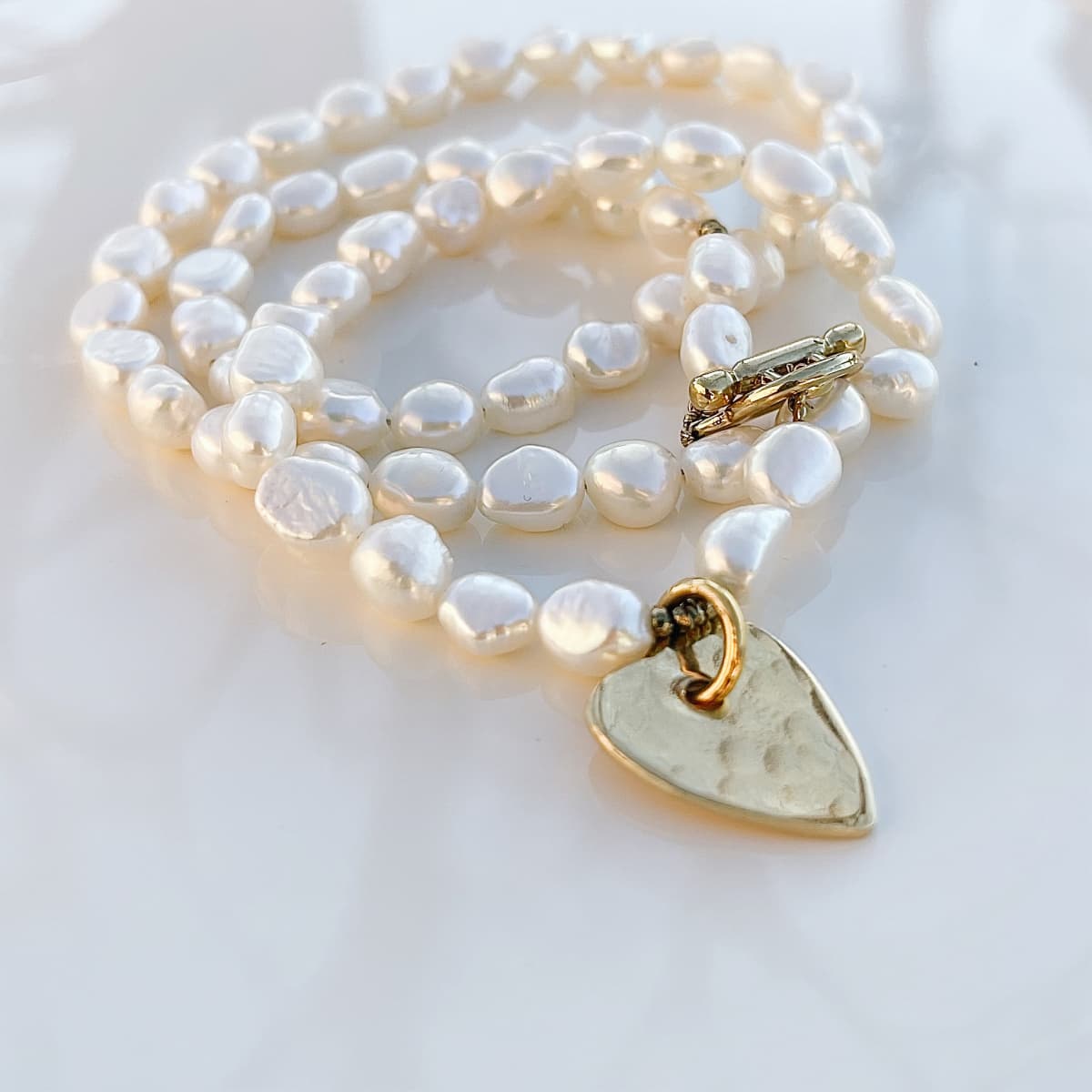 Bracelet Angèle Perles d'eau douce 3 rangs