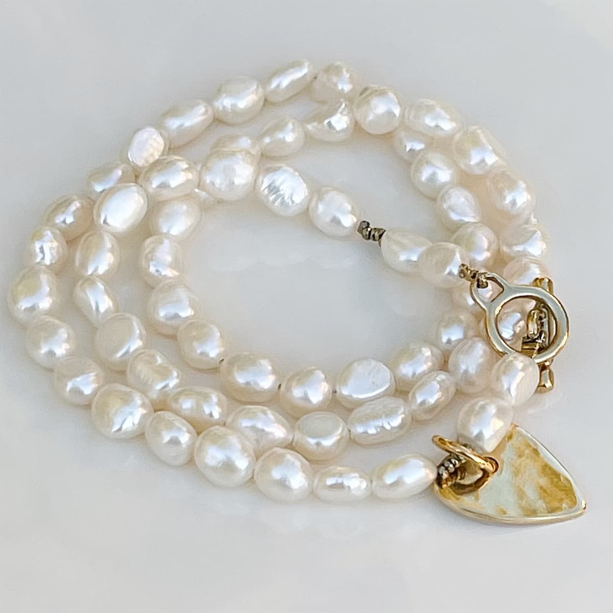 Bracelet Angèle Perles d'eau douce 3 rangs
