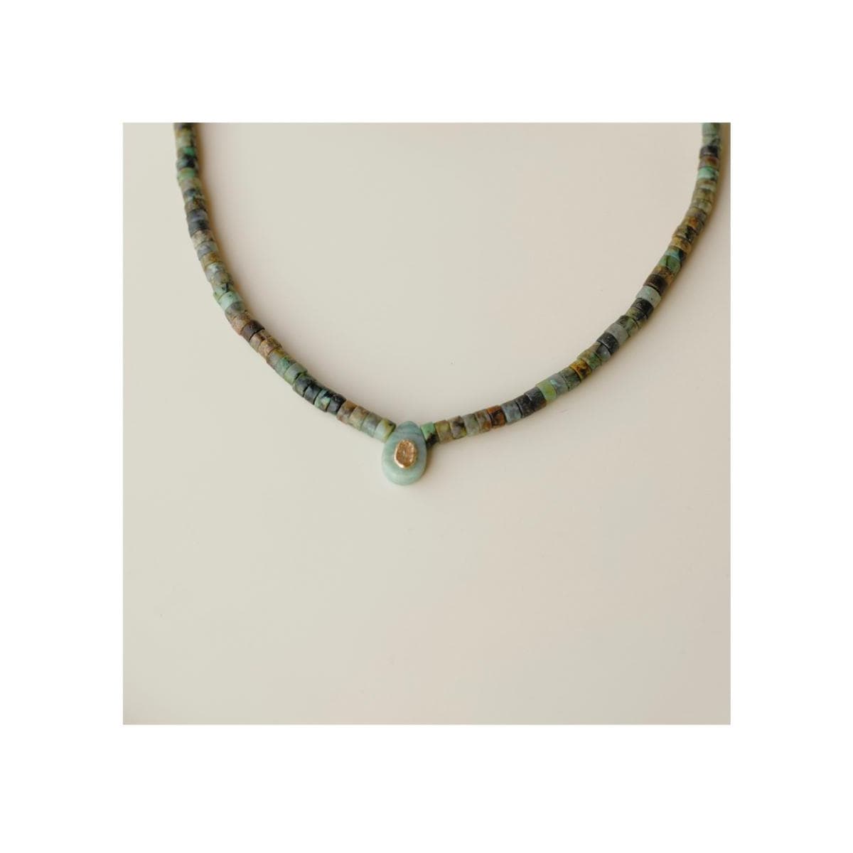 Collier Gaby Goutte Turquoise Africaine