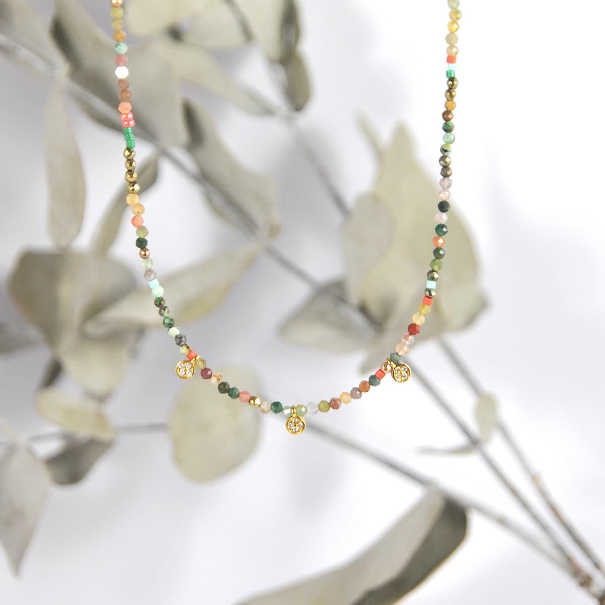 collier femme  Alma 3 strass vue générale