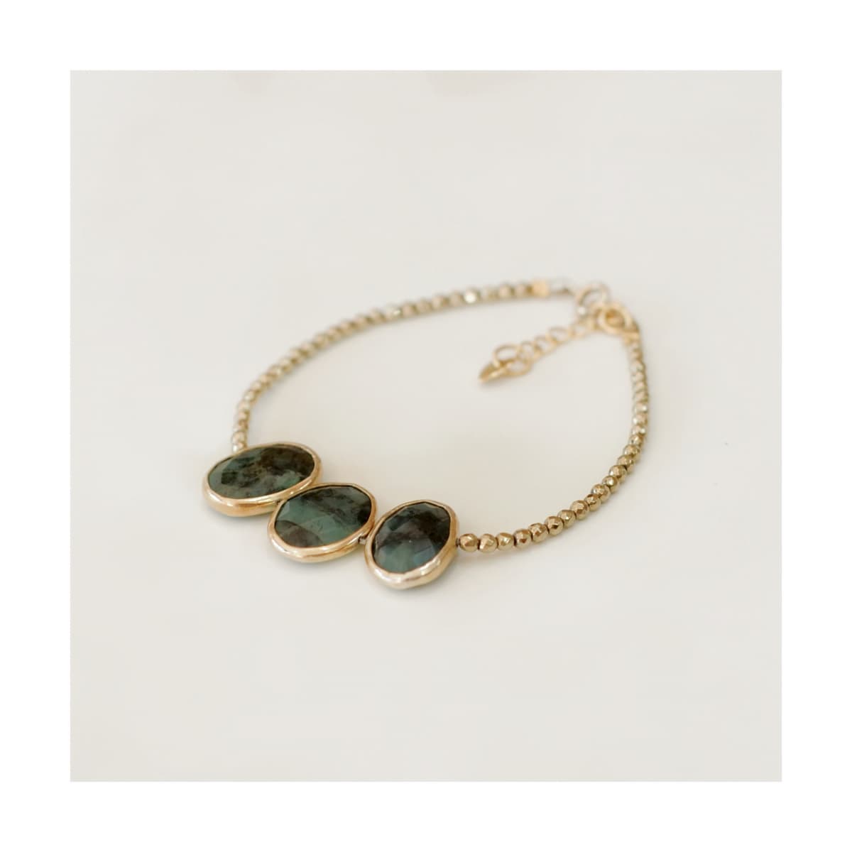 bracelet femme Louisette trio Emeraude vue générale