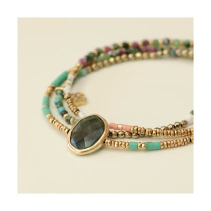 bracelet femme Alma pastille Emeraude vue générale