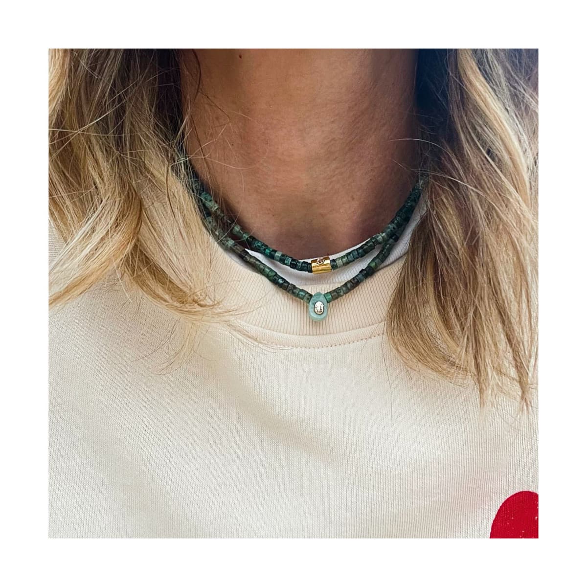 Collier Gaby Goutte Turquoise Africaine